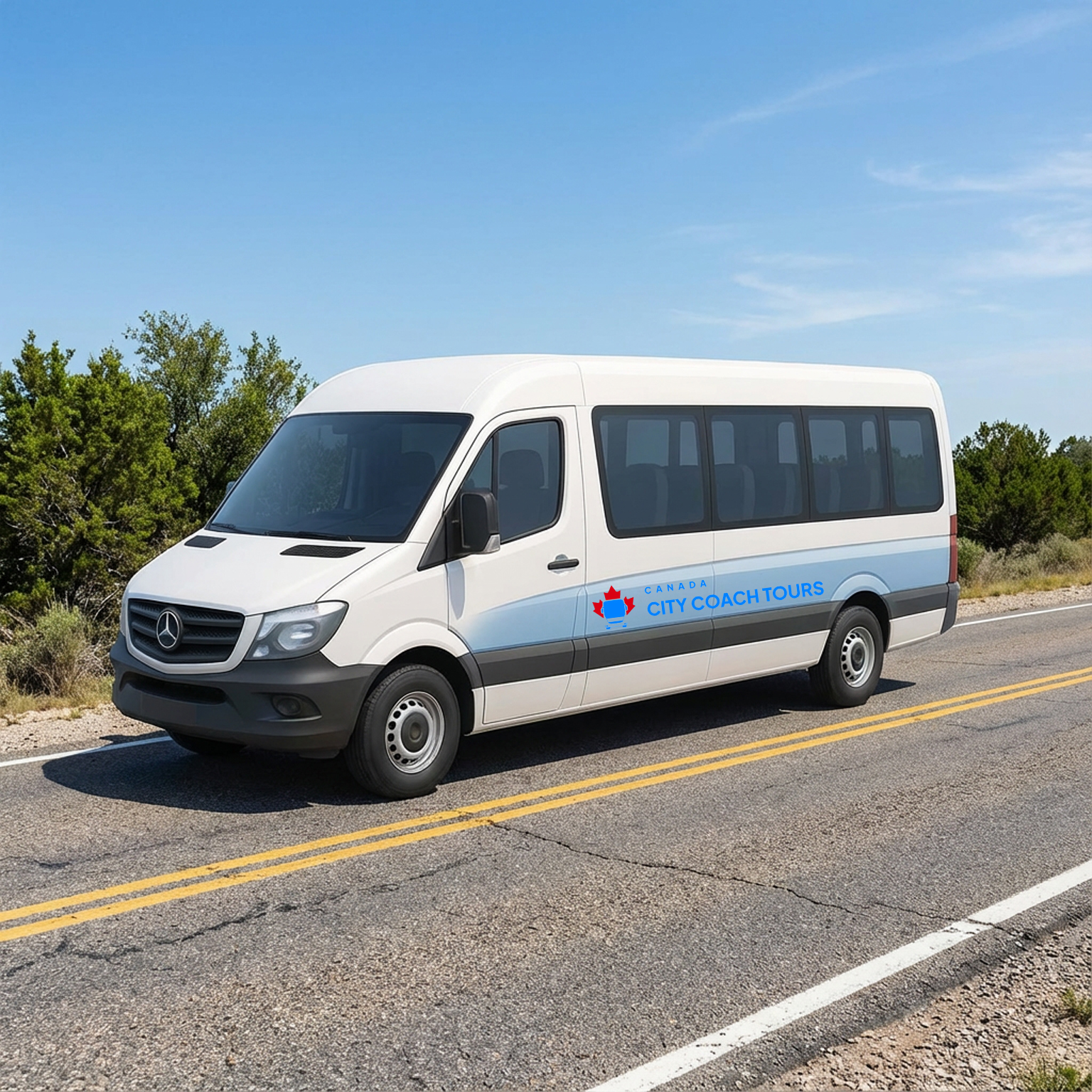 Mercedes Sprinter van seating up to 15 passengers for efficient group transport